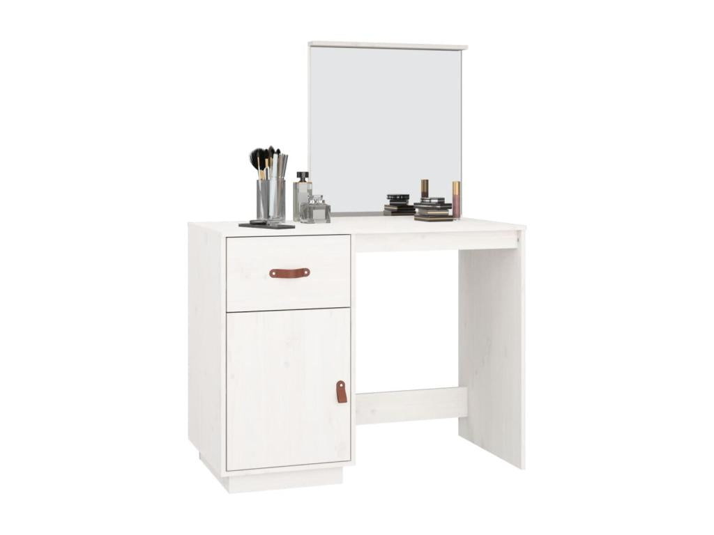 Dressing table, white, 95x50x134 cm, solid pine wood, JZSQ86800
