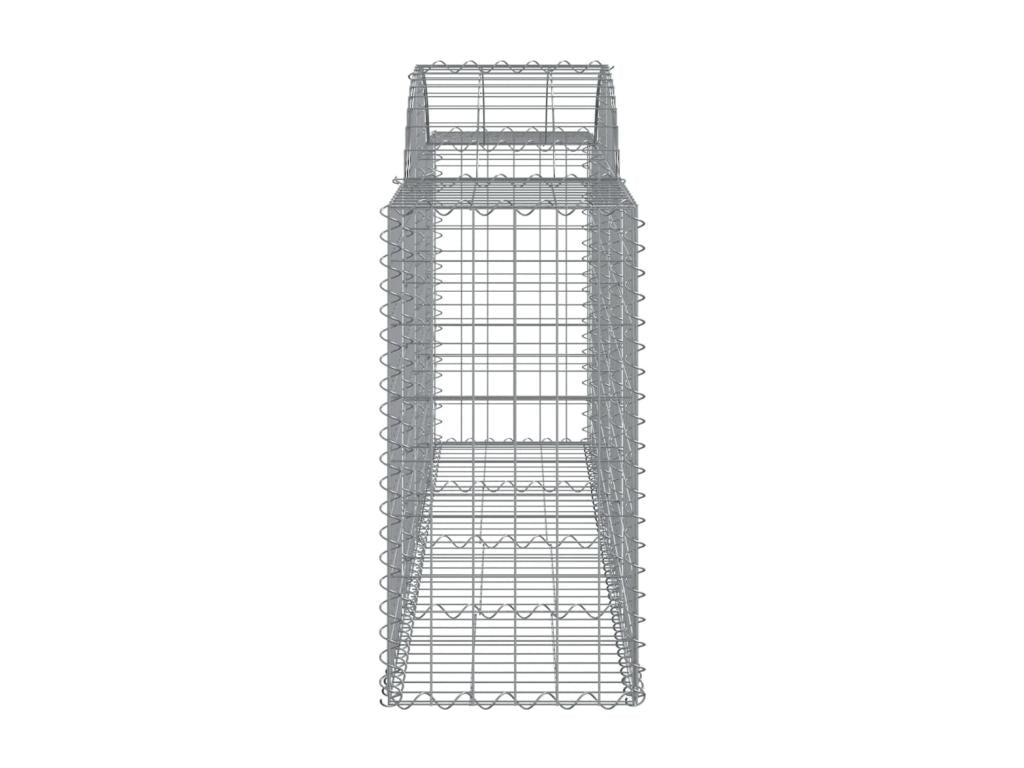 18-piece arched gabion baskets, 200x50x80/100 cm, galvanized iron, IOGT80825