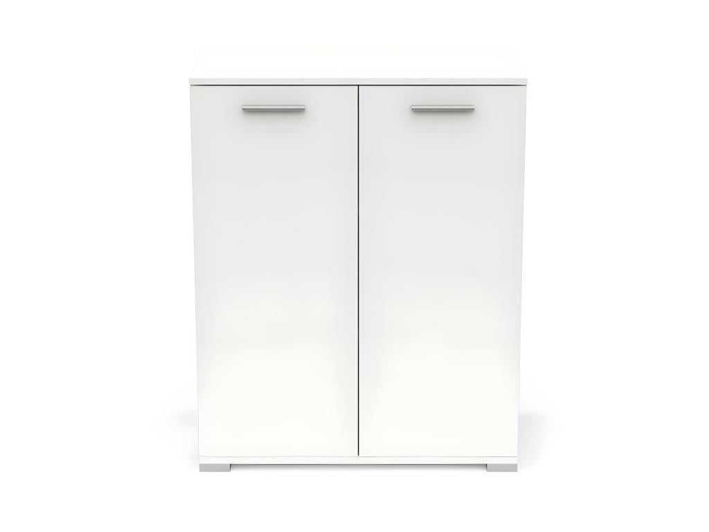 2-door sideboard Matt white - Lumenao - L 80 x W 35 x H 101 cm XBFL83402