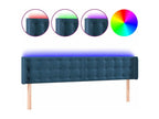 Dark Blue LED Headboard 203x16x78/88 cm Velvet FZOI96551