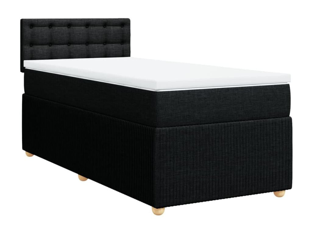 Lumenao bed base with black mattress 90x200 cm fabric IVEI22527