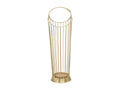 Linear umbrella stand in gold-tone metal, 25.5x18.5x60 cm, CBGU61007