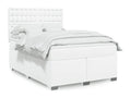 Lumenao bed base with mattress, white, 140x200cm, faux leather, UUWV46064