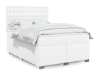 Lumenao bed base with mattress, white, 140x200cm, faux leather, UUWV46064