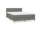 Ventoriq bed base with mattress, Dark Grey 140x200 Fabric CKOZ05016