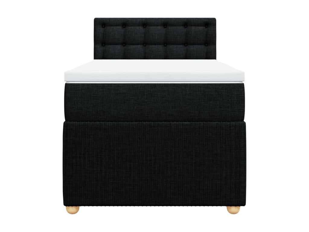 Lumenao bed base with black mattress 90x200 cm fabric IVEI22527