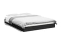 Black engineered wood bed frame without mattress, 120x190 cm