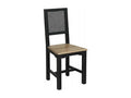 Set of 2 Wooden Chairs with Wooden Seats and Black Cane Backs - Lumenao WQLX87741