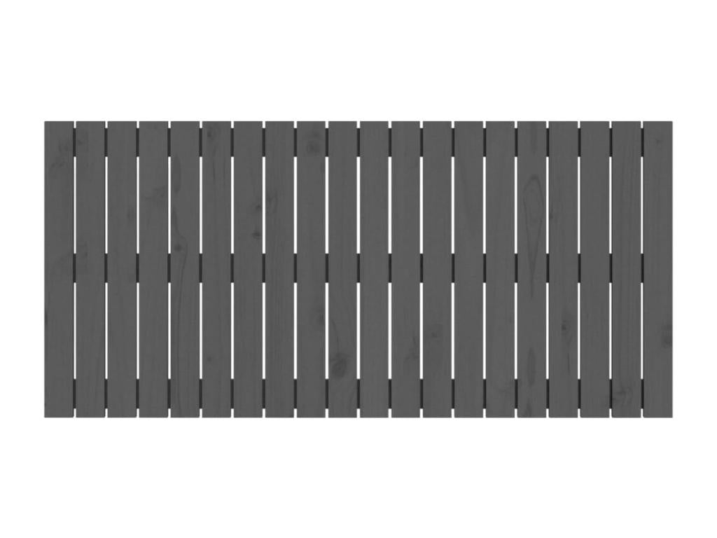 Wall-mounted headboard, grey, 127.5x3x60 cm, solid pine wood, SHLO60860