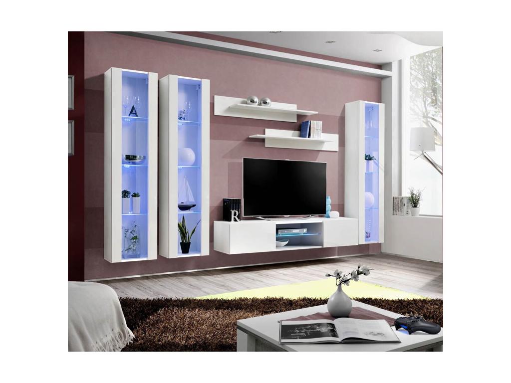 Fly XLIII 310cm White Wall-Mounted TV Unit YPBV04175