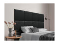 Ventoriq Upholstered Headboard in High-Quality Faux Leather, 90cm, Black, LUFQ47228