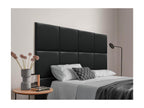 Ventoriq Upholstered Headboard in High-Quality Faux Leather, 90cm, Black, LUFQ47228
