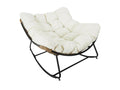 Ventoriq - White Rocking Chair with Padded Seat JFLN92868