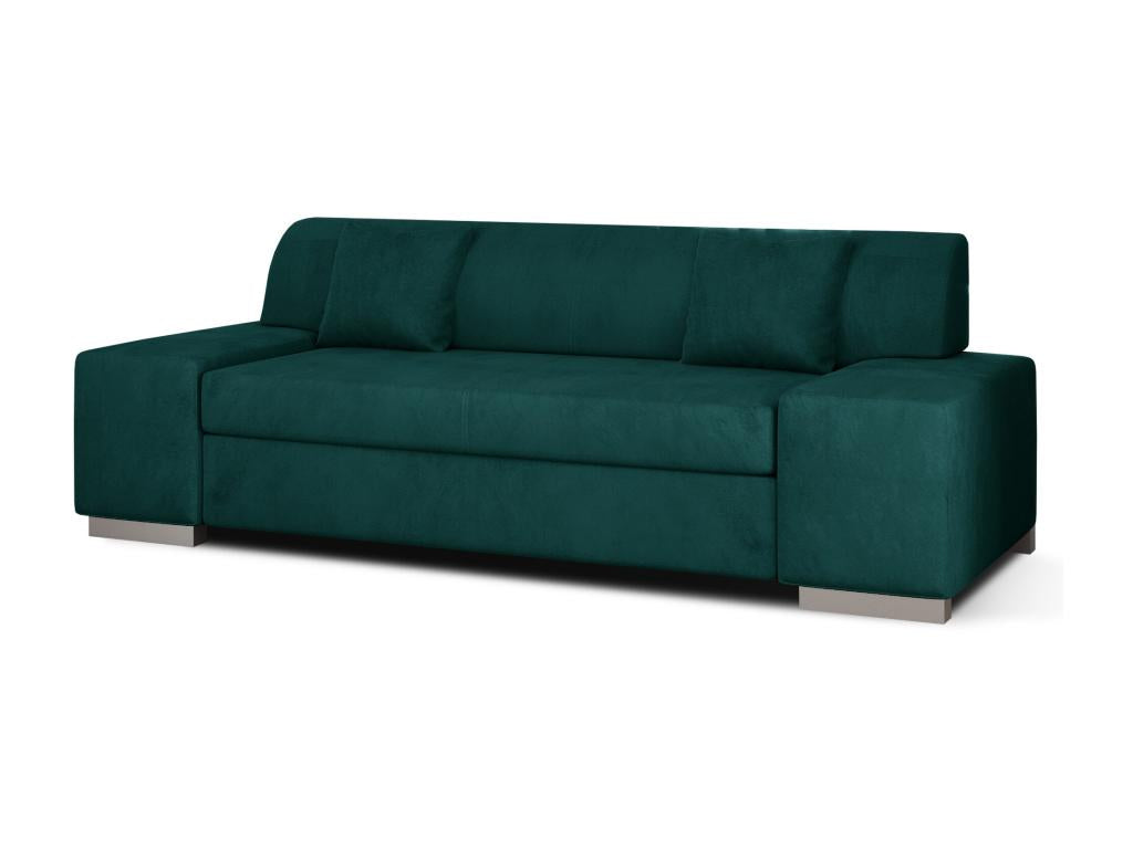 Lumenao minimalist 3-4 seater sofa in pine green velvet, 210cm GXJV45642