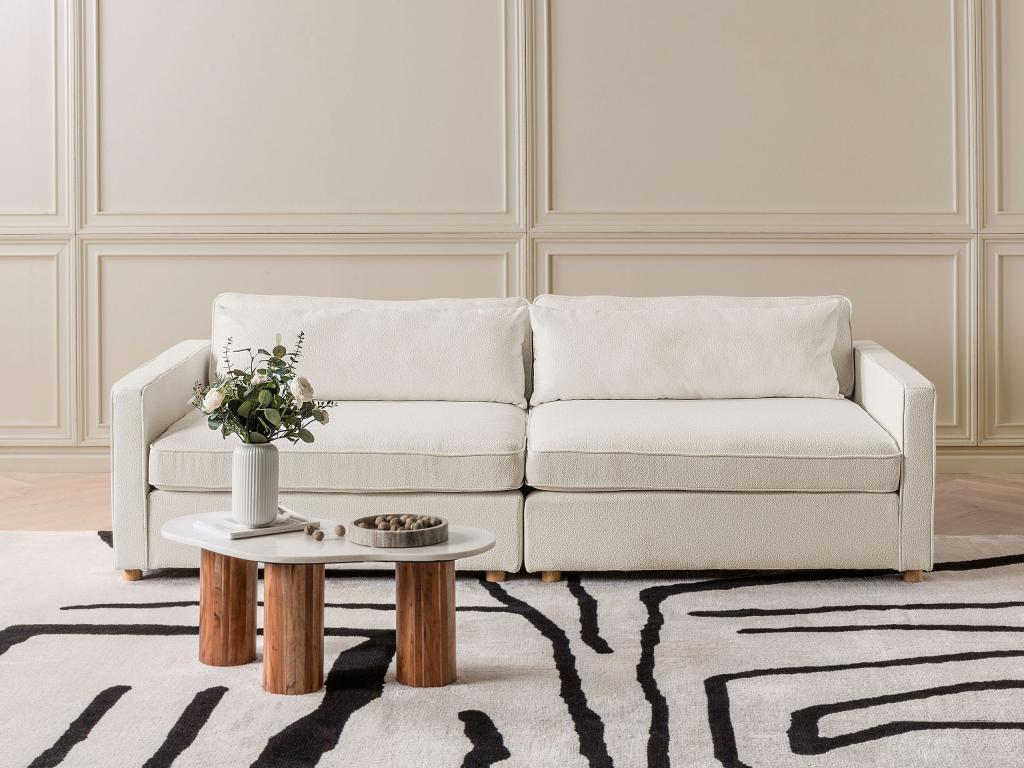 Lumenao Off-White 3-Seater Sofa SANG16369