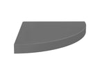 Lumenao TEHK27610 Floating Corner Shelf, Glossy Grey, 35x35x3.8