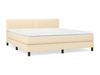 Ventoriq bed base with cream mattress 180x200 fabric XCYR25080