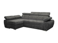 Lumenao 192 Corner Sofa Grey with Sleeping Function and Bed Box 255x170x85cm TJWX23862