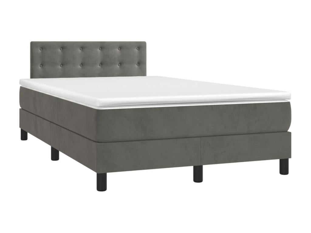 Ventoriq bed base and dark grey 120x190 velvet mattress ASGQ15192