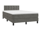 Ventoriq bed base and dark grey 120x190 velvet mattress ASGQ15192