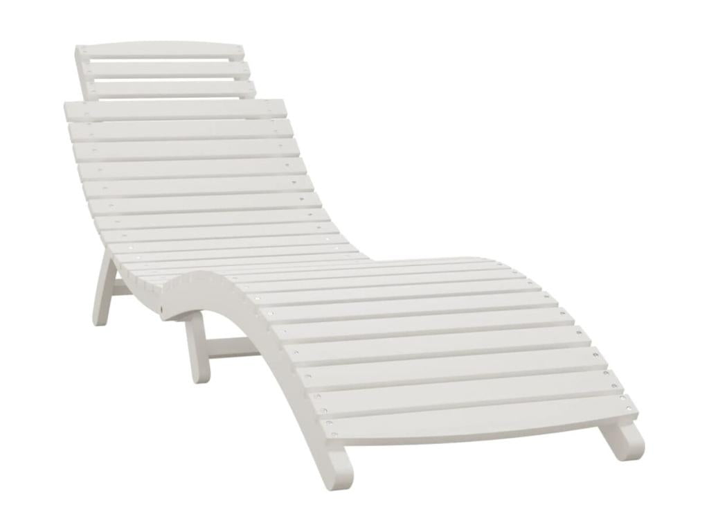 Lumenao RUXA54538 White chaise longue 184x55x64 cm solid wood