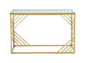 Console table in tempered glass and stainless steel - Gold - Lumenao NZXV69184