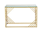 Console table in tempered glass and stainless steel - Gold - Lumenao NZXV69184