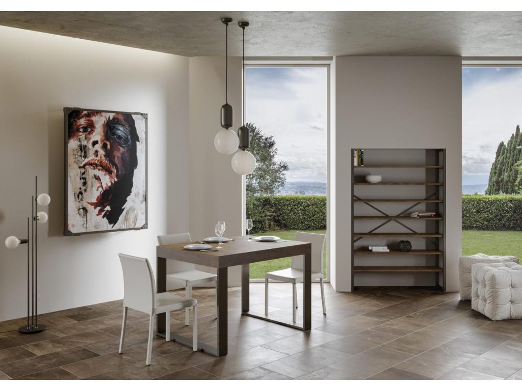 Lumenao Extendable Table 120x90/224 cm Walnut with Anthracite Frame VJAV85957