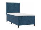 Upholstered bed base with mattress, dark blue, 90x190 cm, OCFU82921