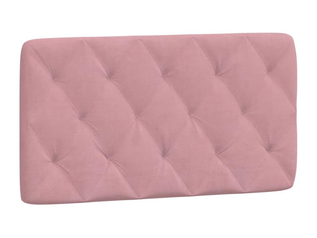 Bed frame with headboard, pink, 100x200 cm, velvet, GDIB38375