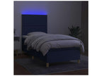 Lumenao bed base with mattress and LED light, blue, 90x190 cm, fabric LBGH88265