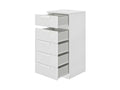 5-Drawer Chest of Drawers, White - Ventoriq MMPF76777