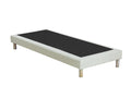 Upholstered decorative bed base 90x190 cm - Beige - Lumenao EPKJ63444