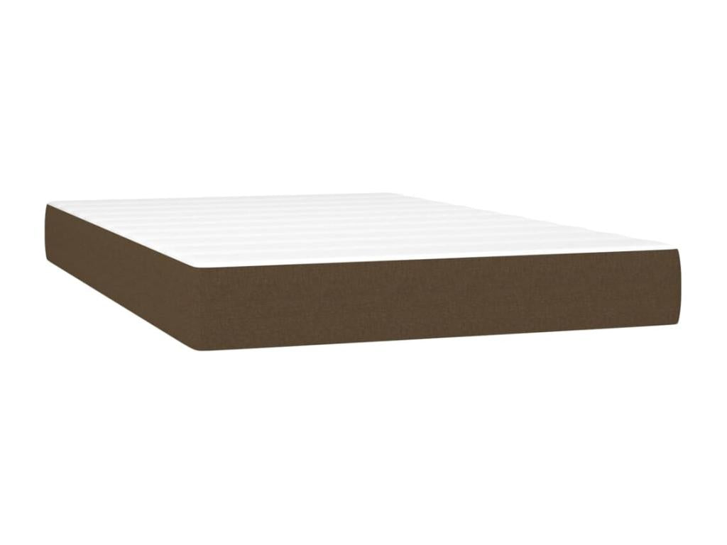 Upholstered bed base with mattress, dark brown, 120x200 cm, SAVJ64197