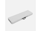 Table and bench set for receptions - 180cm - foldable - with carrying handle - white plastic - camping table XTXW54017