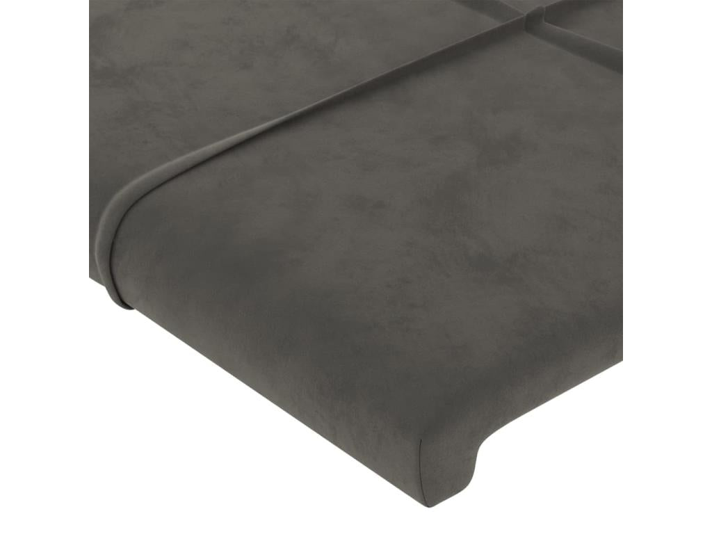 Headboard with wings, Dark Grey, 93x23x78/88 cm, Velvet, DGKL14089
