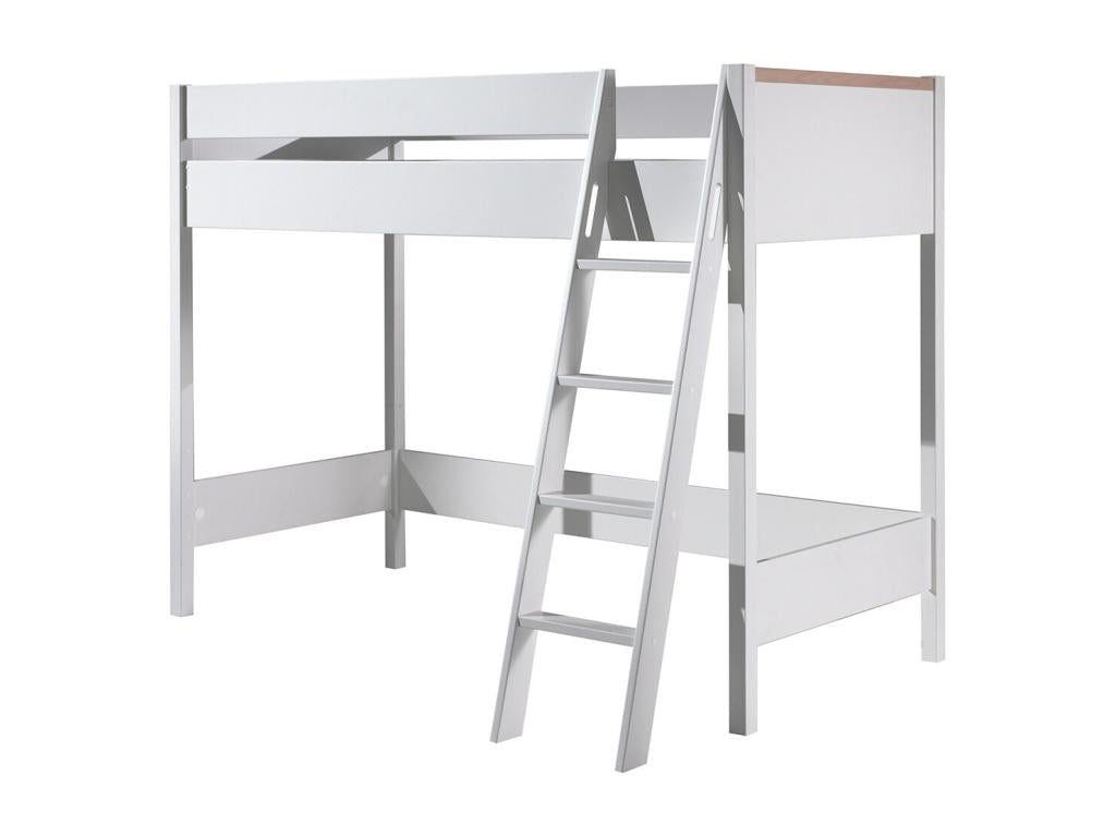 Ventoriq WHITE - Reversible Mezzanine Bed 90x200cm White and Wood HCLQ66717