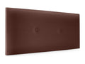 Lumenao Smooth Faux Leather Headboard with Buttons 90x50cm for 80/90cm Beds - Chocolate NWFH32058