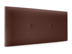 Lumenao Smooth Faux Leather Headboard with Buttons 90x50cm for 80/90cm Beds - Chocolate NWFH32058