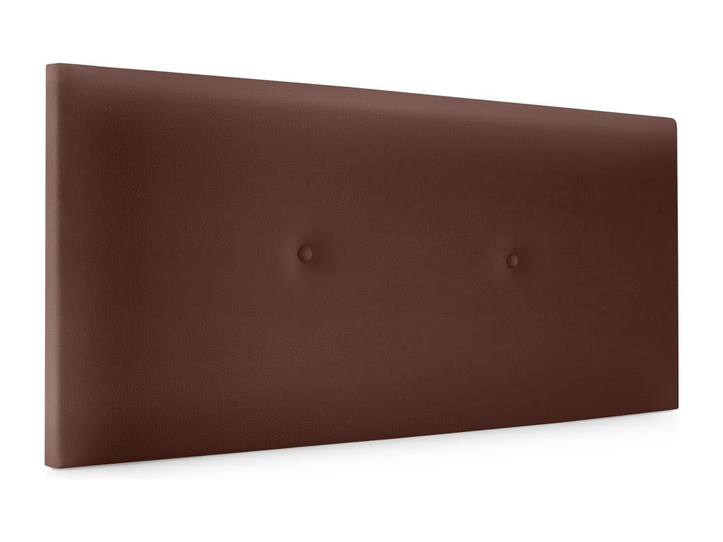 Lumenao Smooth Faux Leather Headboard with Buttons 90x50cm for 80/90cm Beds - Chocolate NWFH32058