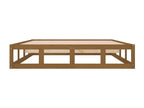 Bed frame without mattress, honey brown, 120x200 cm, solid wood, VBSB32438