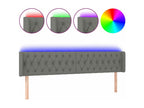 Dark Grey LED Headboard 203x16x78/88 cm Fabric GGST39261