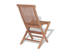 4-Piece Folding Garden Chairs, Solid Teak Wood, OMUK91474