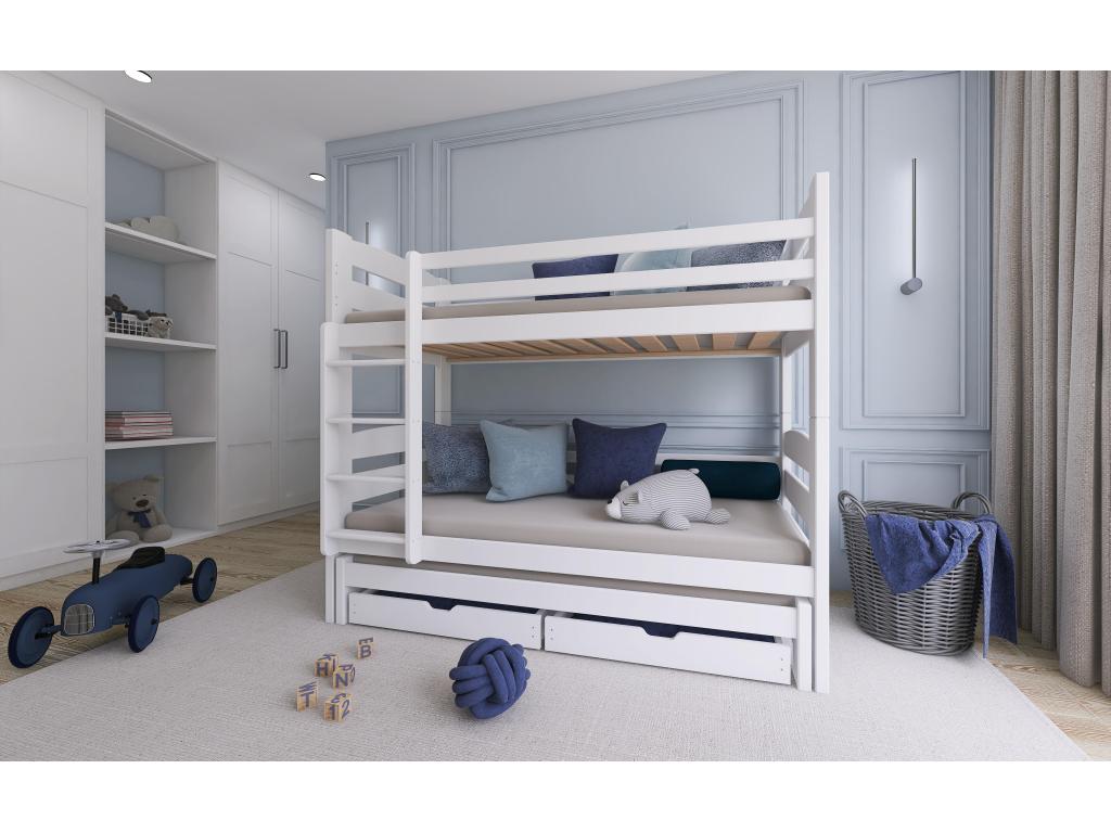 Ventoriq BB004 Bunk Beds 90x190 cm White BTGY92905