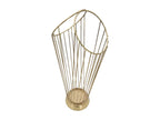 Linear umbrella stand in gold-tone metal, 25.5x18.5x60 cm, CBGU61007