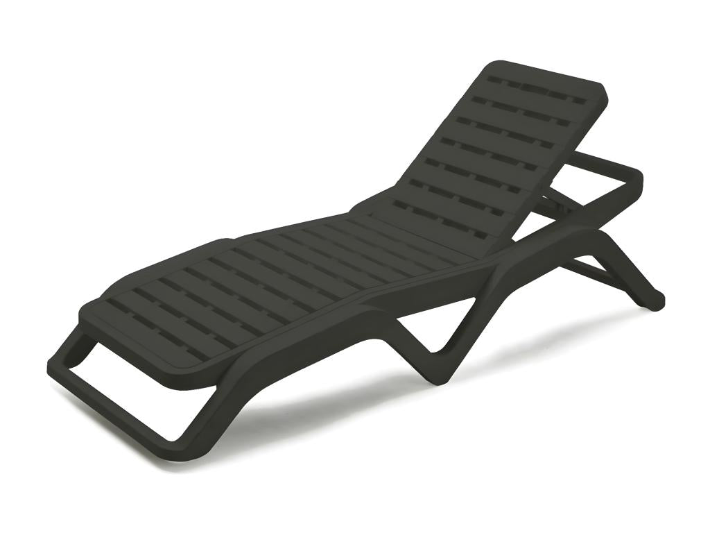 Lumenao Chaise Longue Adjustable Garden Chaise Longue Outdoor Chaise Longue Made in Italy 192x72h100 cm Anthracite QNBZ93455