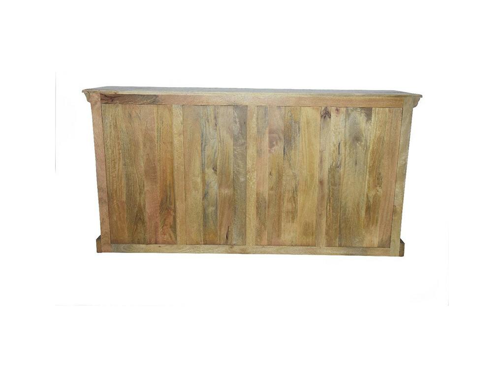 Delhi 2-Door Sliding Buffet with 6 Drawers, Mango Wood and Metal FXPQ72700