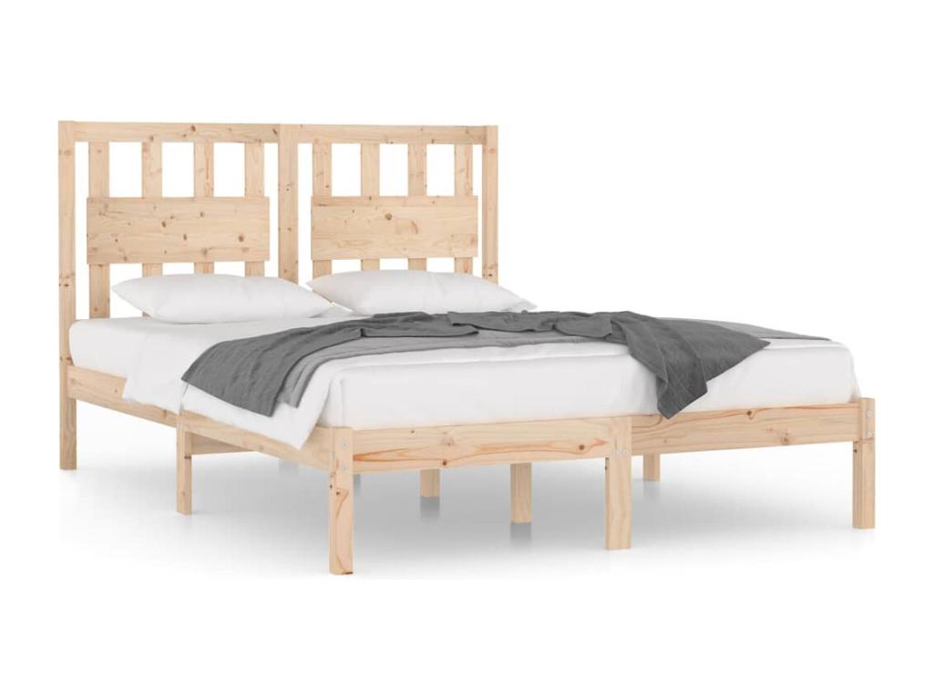 Solid pine wood bed frame 150x200 cm Extra Large VARE29123