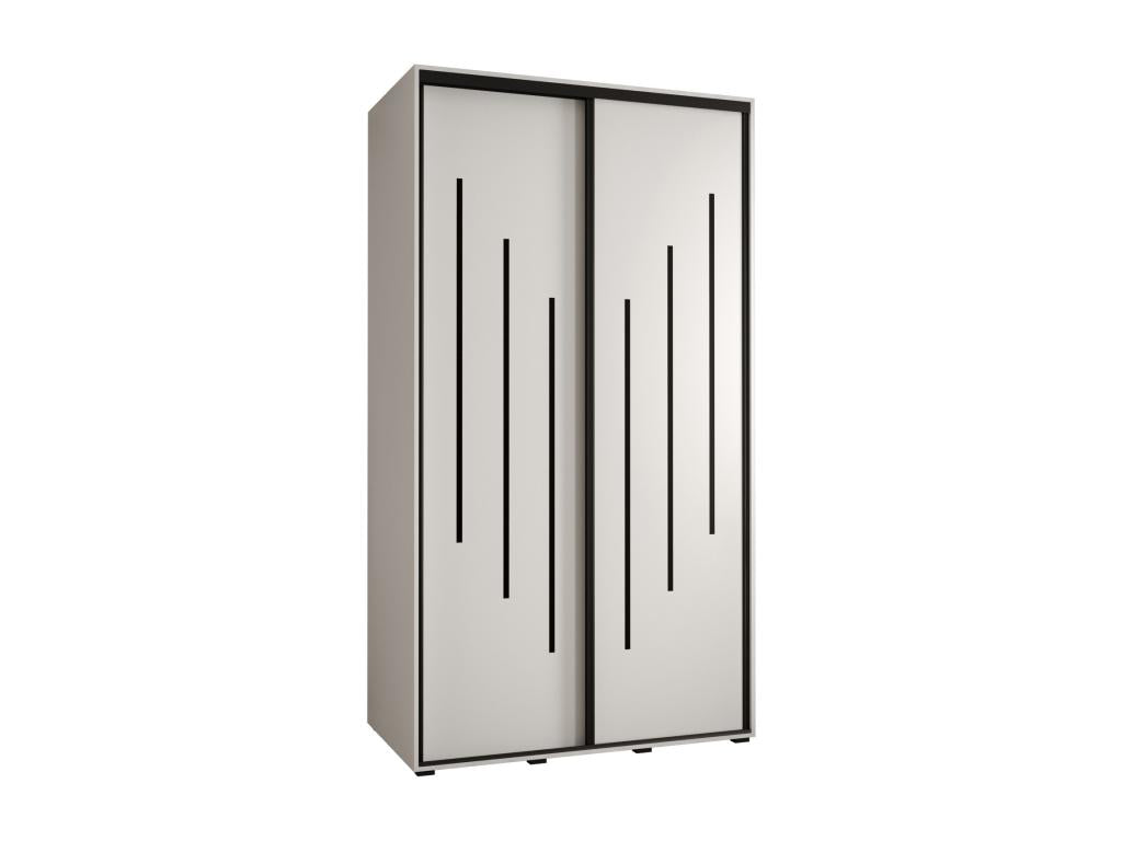 Ventoriq 8 Sliding Door Wardrobe 235.2/140/60 2 Doors White/White/Black YRSW26002