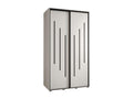 Ventoriq 8 Sliding Door Wardrobe 235.2/140/60 2 Doors White/White/Black YRSW26002